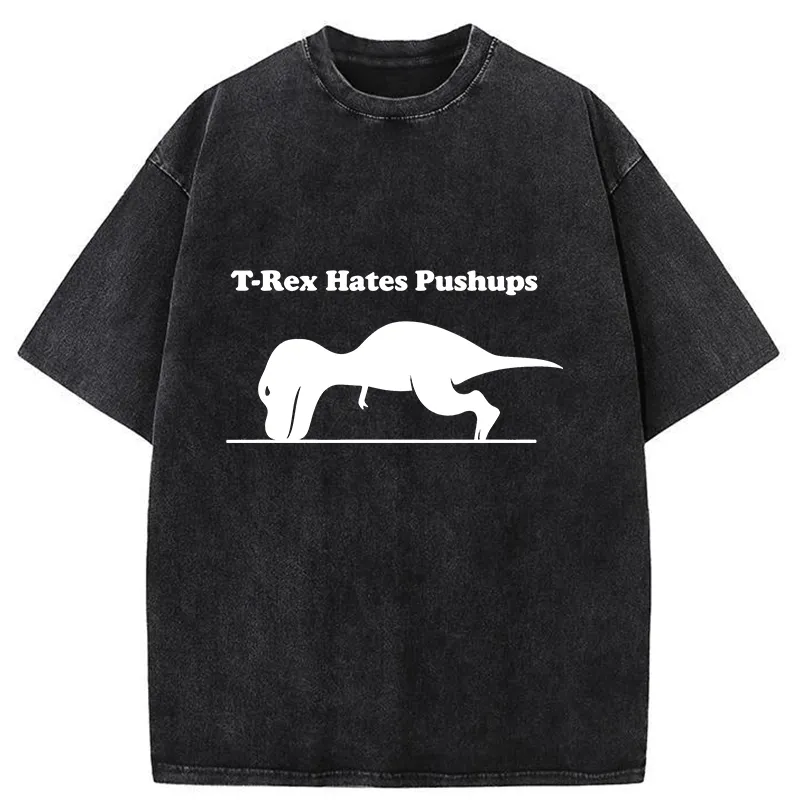 Tokyo-Tiger Dinosaurs Couldn't Do Push-ups Washed T-Shirt