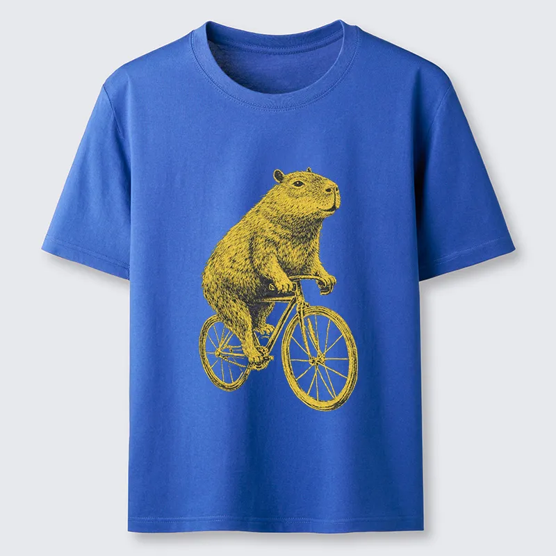 Tokyo-Tiger Funny Capybara On A Bike Classic T-Shirt
