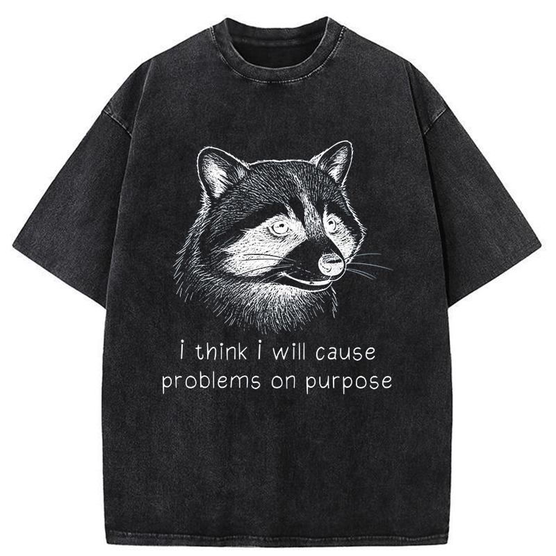 Tokyo-Tiger Stupid Raccoon Washed T-Shirt