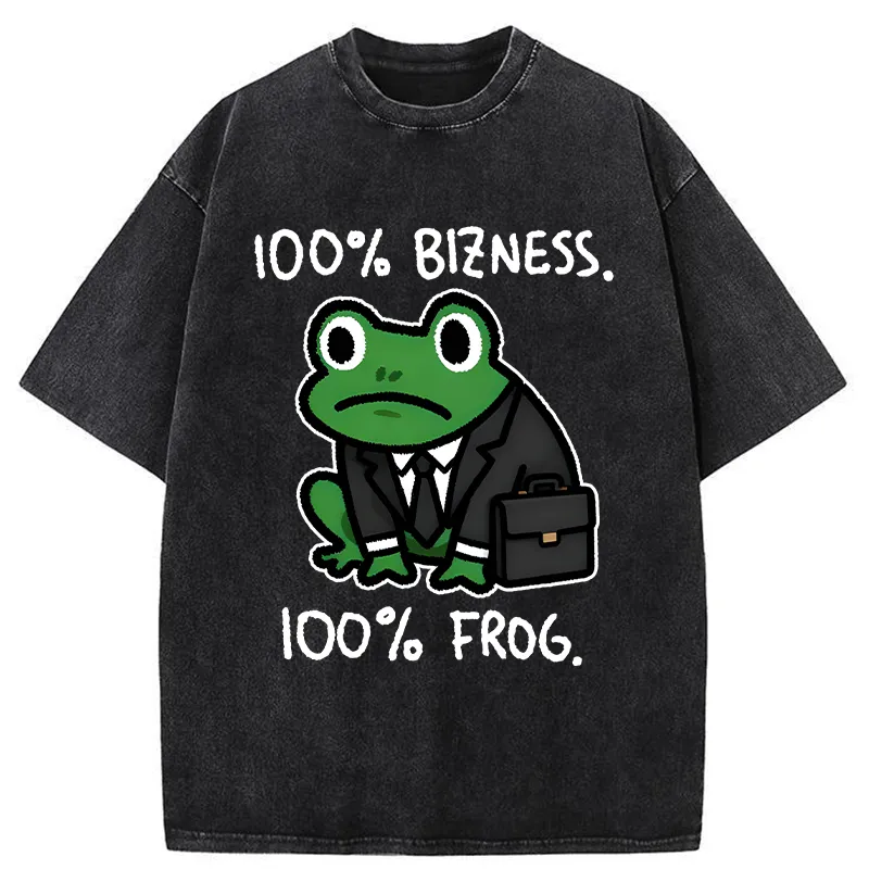 Tokyo-Tiger 100% Bizness 100% Frog Washed T-Shirt