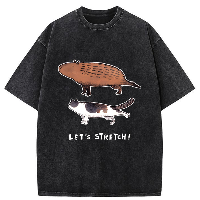 Tokyo-Tiger Let's Stretch Together Washed T-Shirt