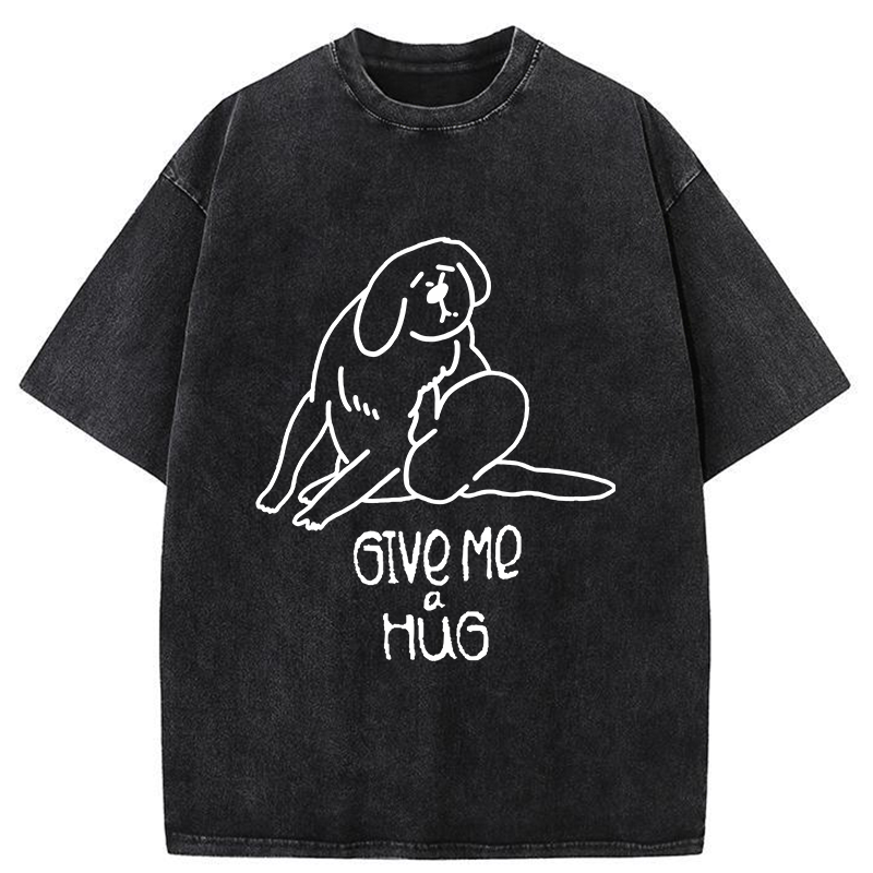 Tokyo-Tiger Dog Scratching Funny Washed T-Shirt