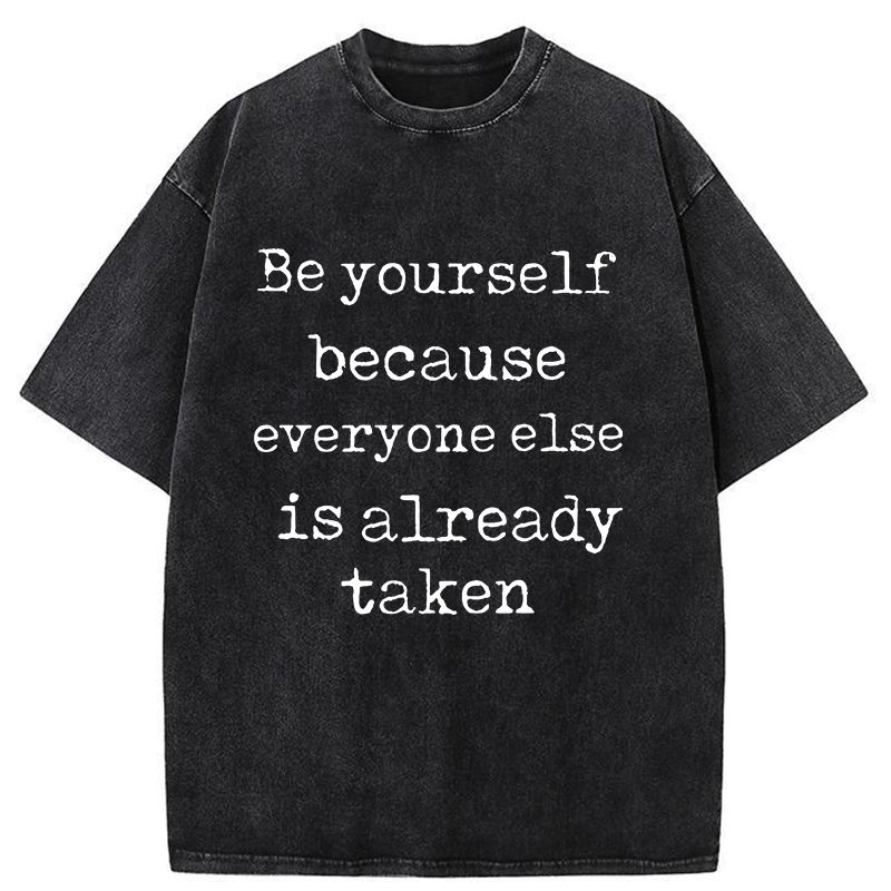 Tokyo-Tiger Be Yourself  Funny Washed T-Shirt