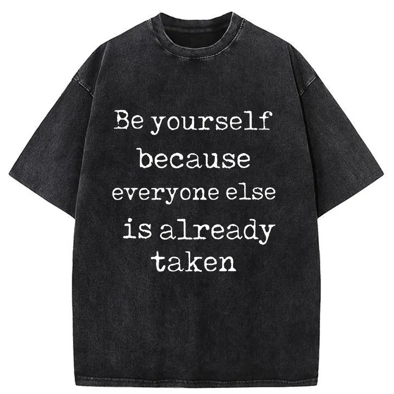 Tokyo-Tiger Be Yourself  Funny Washed T-Shirt