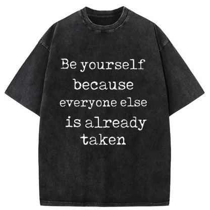 Tokyo-Tiger Be Yourself  Funny Washed T-Shirt