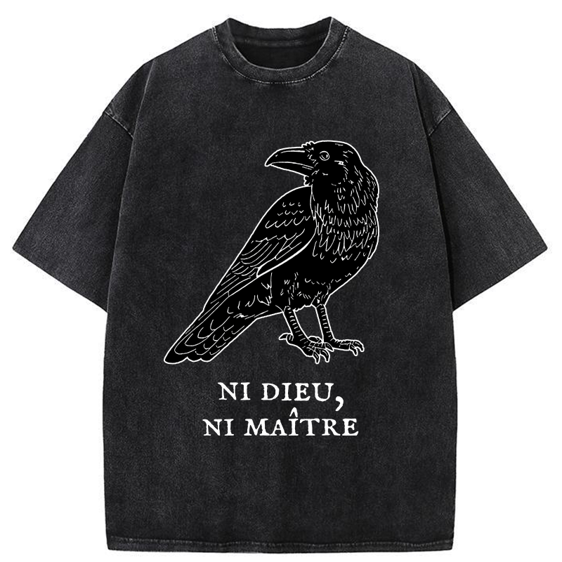 Tokyo-Tiger Crow Have A Strong Sense Of Self Washed T-Shirt