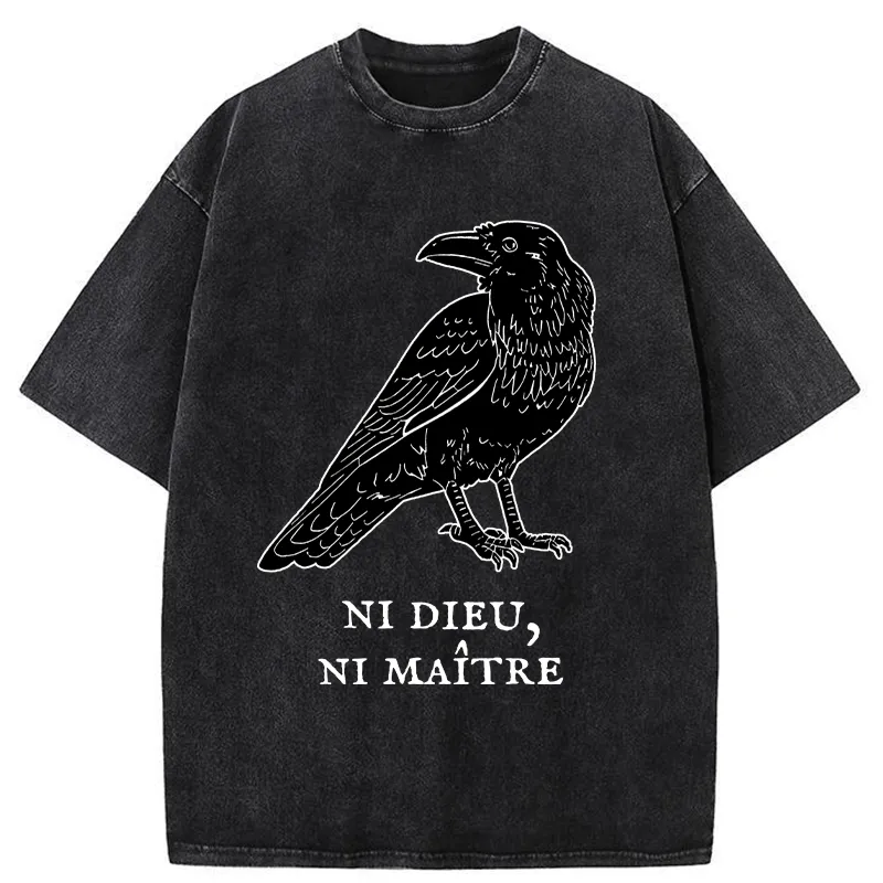 Tokyo-Tiger Crow Have A Strong Sense Of Self Washed T-Shirt