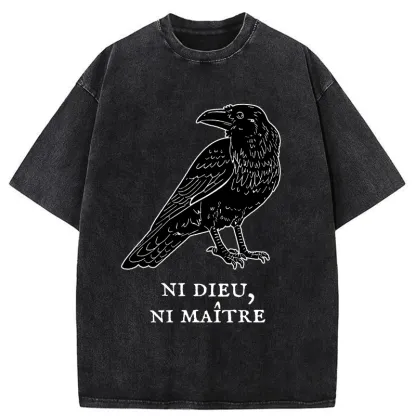 Tokyo-Tiger Crow Have A Strong Sense Of Self Washed T-Shirt