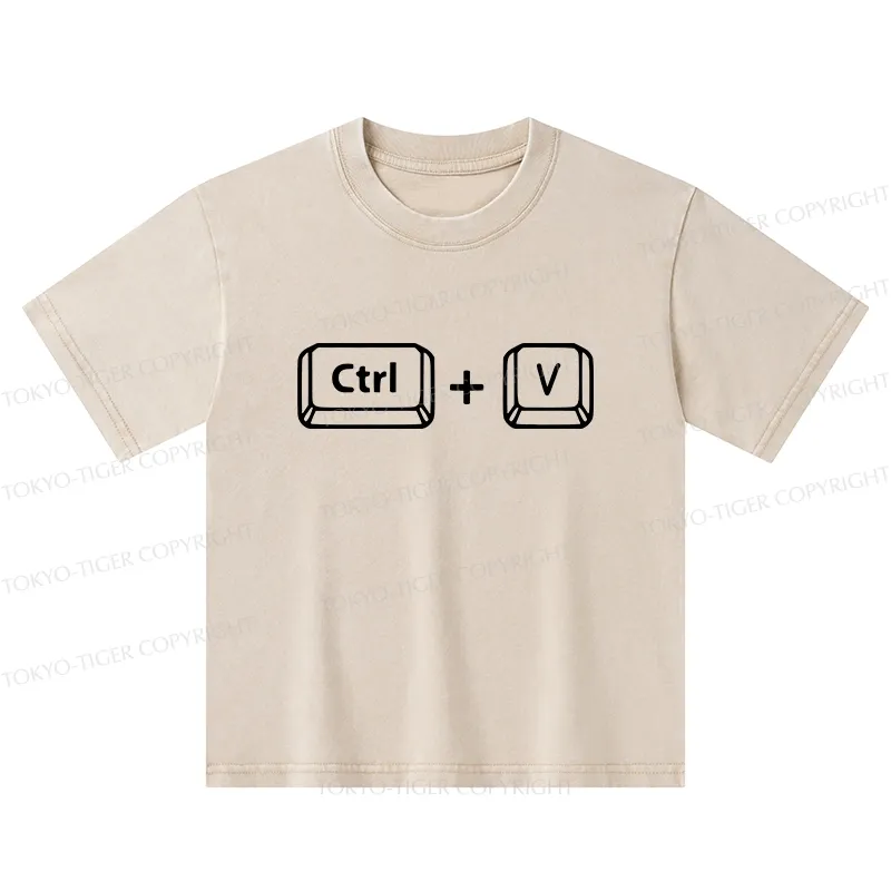 Tokyo-Tiger Funny Father's Day Kids Washed T-Shirt