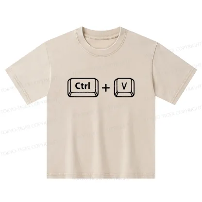 Tokyo-Tiger Funny Father's Day Kids Washed T-Shirt