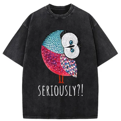 Tokyo-Tiger Bird's Question Washed T-Shirt