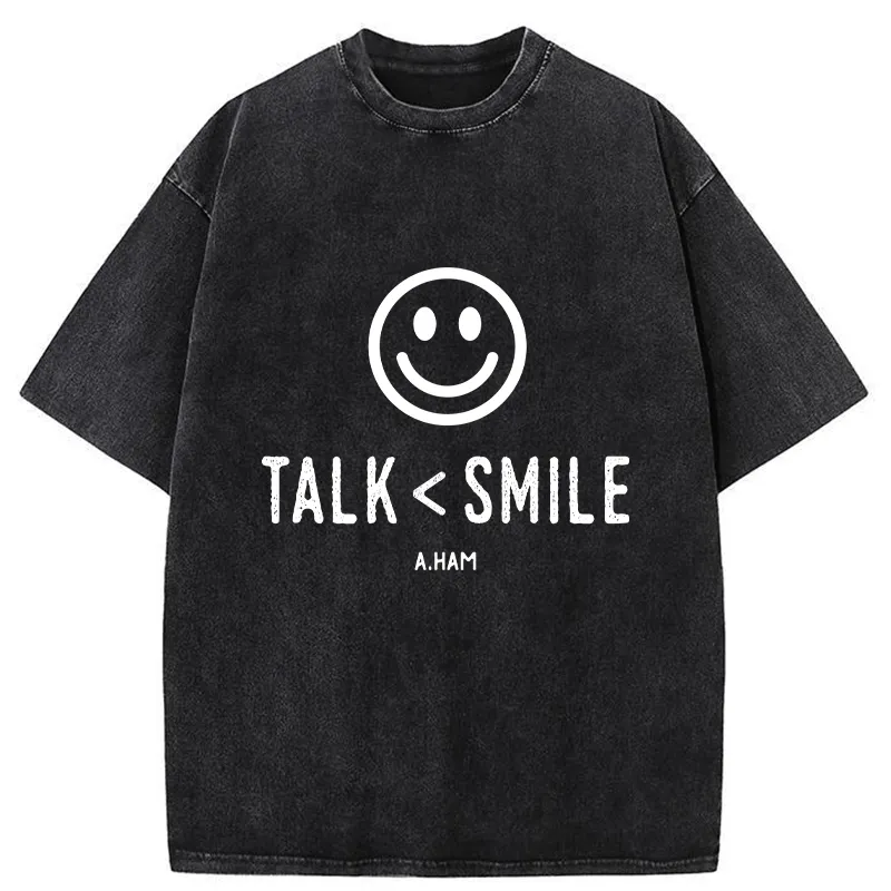 Tokyo-Tiger Talk Less Smile More Washed T-Shirt Sale