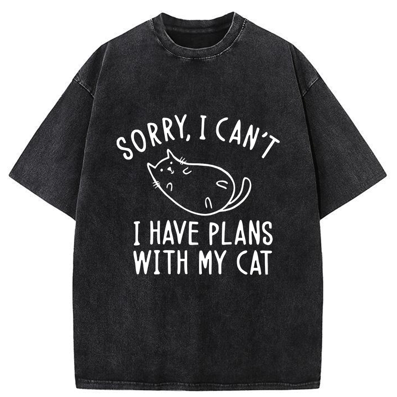 Tokyo-Tiger My Cat And I Have An Agreement Washed T-Shirt