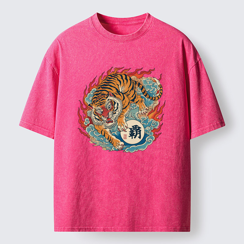 Tokyo-Tiger Tiger Of The Burning Sky Washed T-Shirt