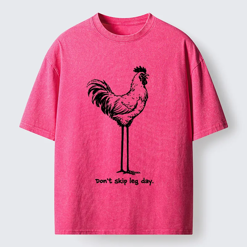 Tokyo-Tiger Don't Skip Leg Day Washed T-Shirt