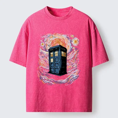 Tokyo-Tiger Mysterious Telephone Booth Washed T-Shirt