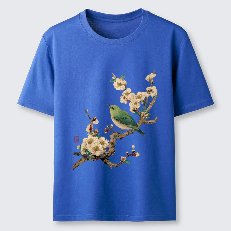 Tokyo-Tiger Perched In Bloom Classic T-Shirt