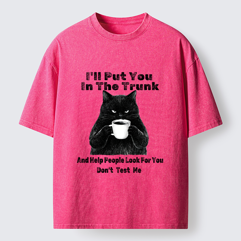 Tokyo-Tiger Black Cat With Hatred Washed T-Shirt