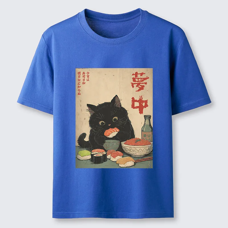 Tokyo-Tiger The Black Cat’s Sushi Night Classic T-Shirt