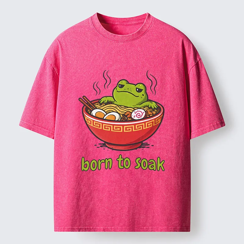 Tokyo-Tiger Frog Born To Soak Washed T-Shirt