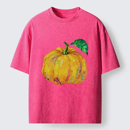 Tokyo-Tiger Pumpkin Art Washed T-Shirt