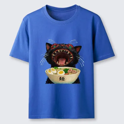 Tokyo-Tiger Black Cat Is Ready To Eat Ramen Classic T-Shirt