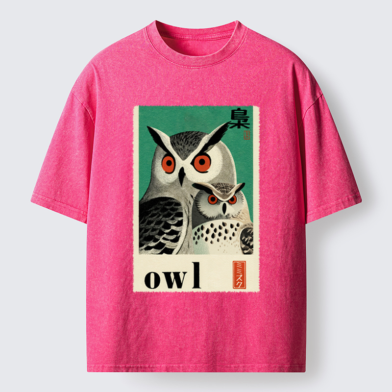 Tokyo-Tiger Eagle Owls Washed T-Shirt