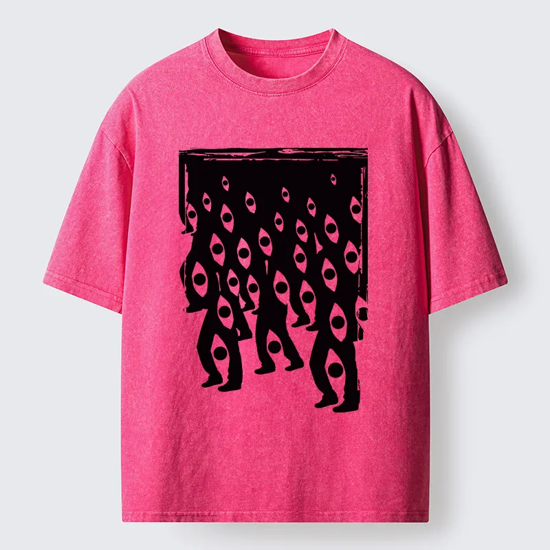 Tokyo-Tiger Misaligned Vision Art Washed T-Shirt