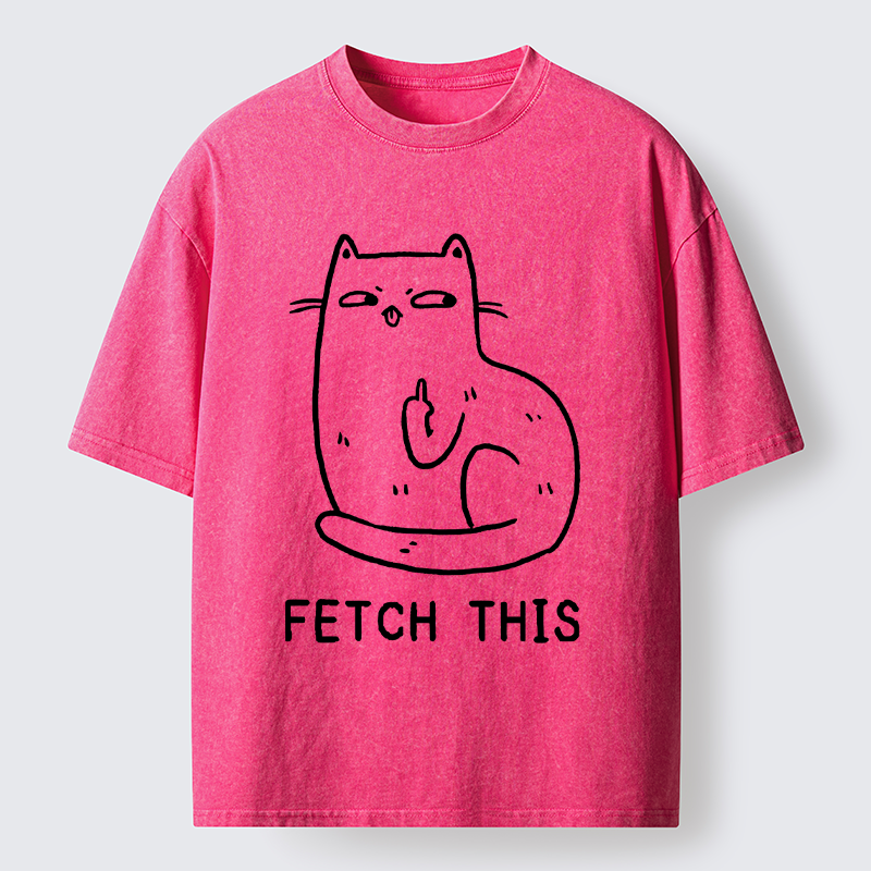 Tokyo-Tiger Cat Fetch This Washed T-Shirt