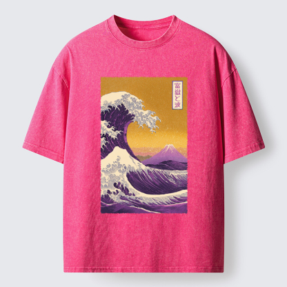 Tokyo-Tiger Raging Waves Washed T-Shirt