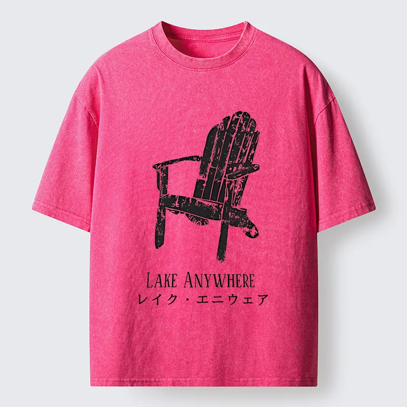 Tokyo-Tiger With A Lake In Your Heart, Every Place Is A Beautiful Landscape Washed T-Shirt