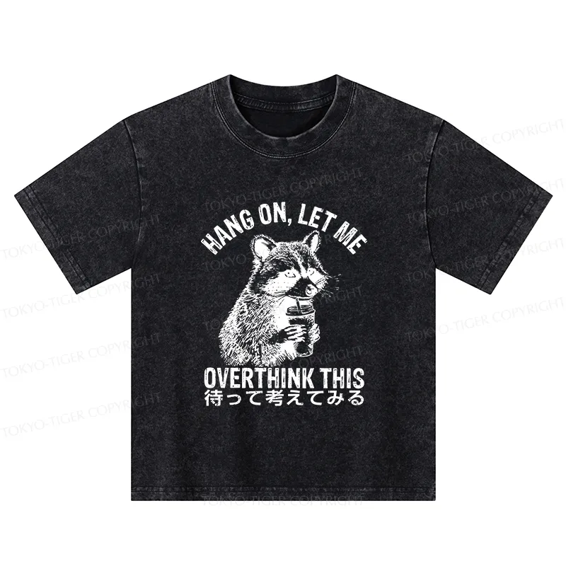 Tokyo-Tiger Overthink Raccoon Kids Washed T-Shirt