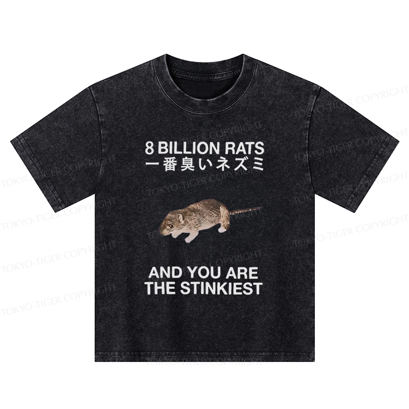 Tokyo-Tiger World's Stinkiest Rat Kids Washed T-Shirt