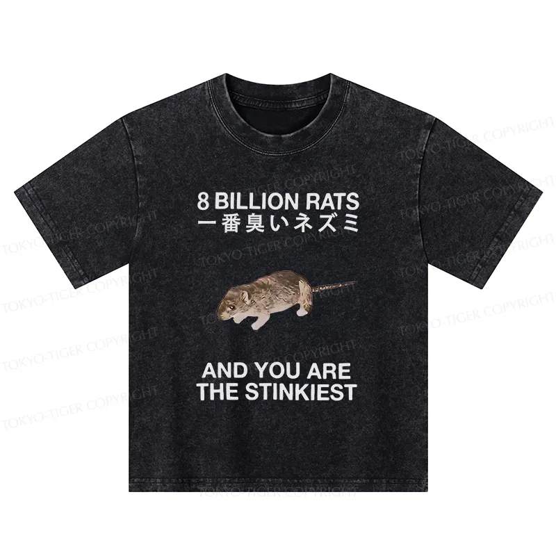 Tokyo-Tiger World's Stinkiest Rat Kids Washed T-Shirt