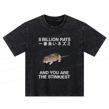 Tokyo-Tiger World's Stinkiest Rat Kids Washed T-Shirt