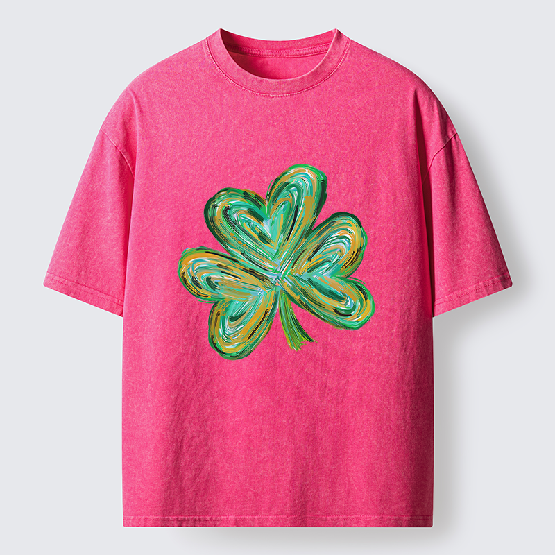 Tokyo-Tiger Green Clover Washed T-Shirt