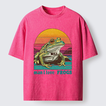 Tokyo-Tiger Man I Love Frog Washed T-Shirt