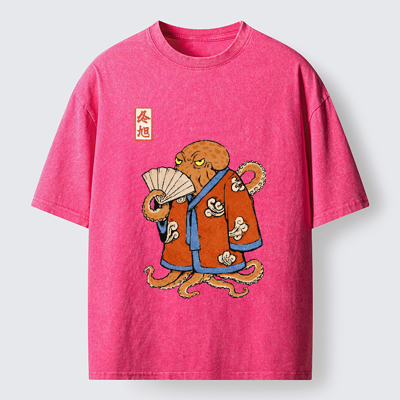 Tokyo-Tiger The Octopus Duelist Washed T-Shirt