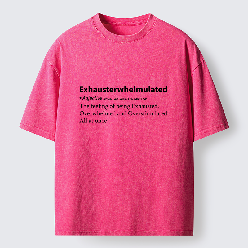 Tokyo-Tiger Exhausterwhelmulated Funny Washed T-Shirt