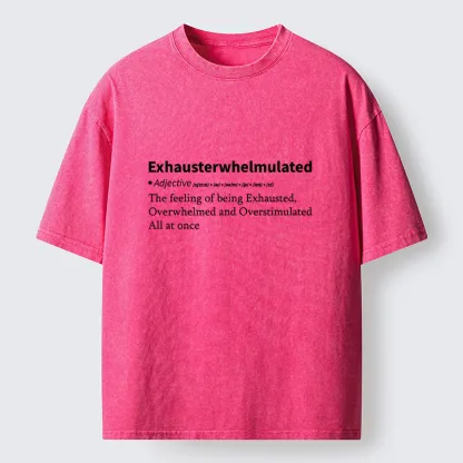 Tokyo-Tiger Exhausterwhelmulated Funny Washed T-Shirt