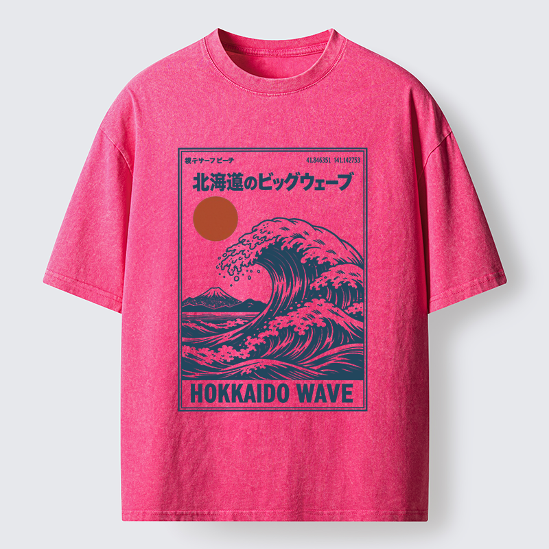 Tokyo-Tiger Retro Wave Typesetting Washed T-Shirt