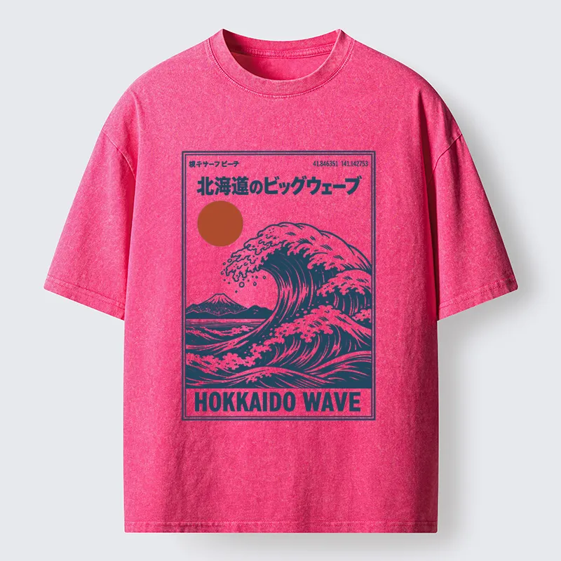 Tokyo-Tiger Retro Wave Typesetting Washed T-Shirt