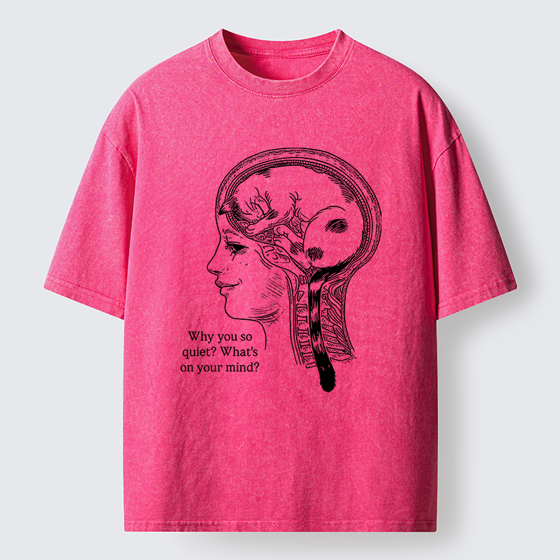 Tokyo-Tiger Brain Full Of Cats Washed T-Shirt