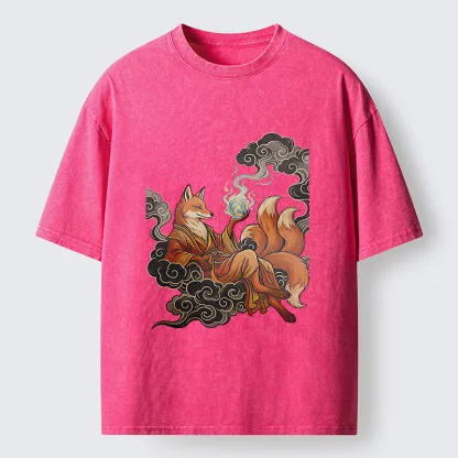 Tokyo-Tiger Fox Demon Washed T-Shirt