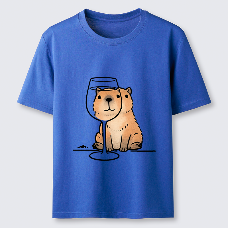 Tokyo-Tiger Capybara With A Glass Classic T-Shirt