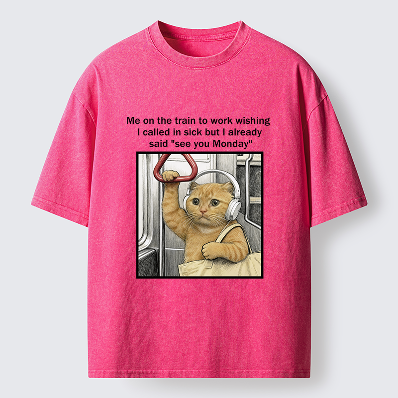 Tokyo-Tiger Working Cat Washed T-Shirt