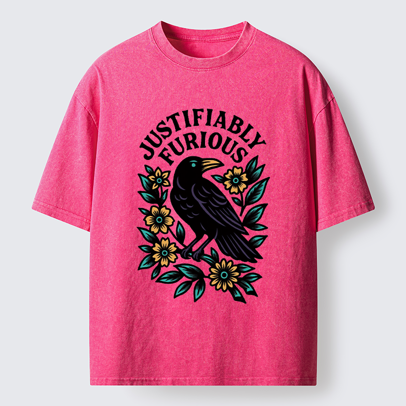 Tokyo-Tiger Rebellious Raven Washed T-Shirt