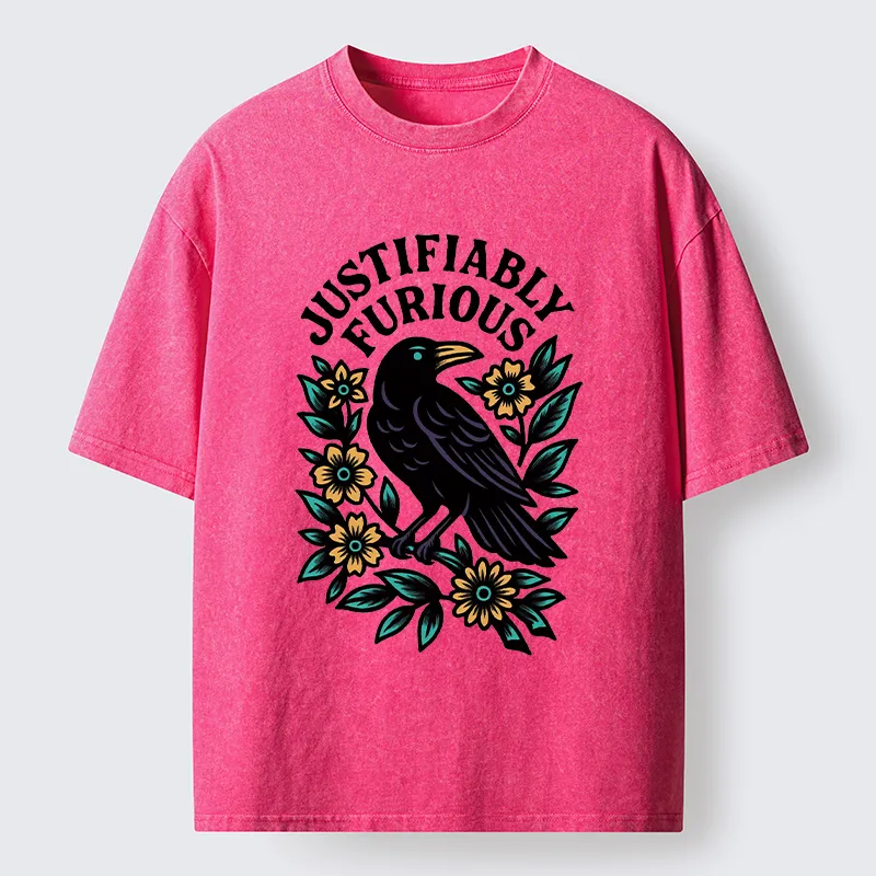Tokyo-Tiger Rebellious Raven Washed T-Shirt