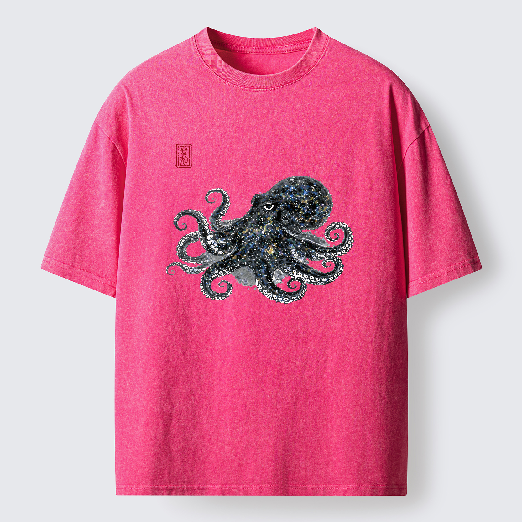 Tokyo-Tiger Ink-Sea Octopus Washed T-Shirt