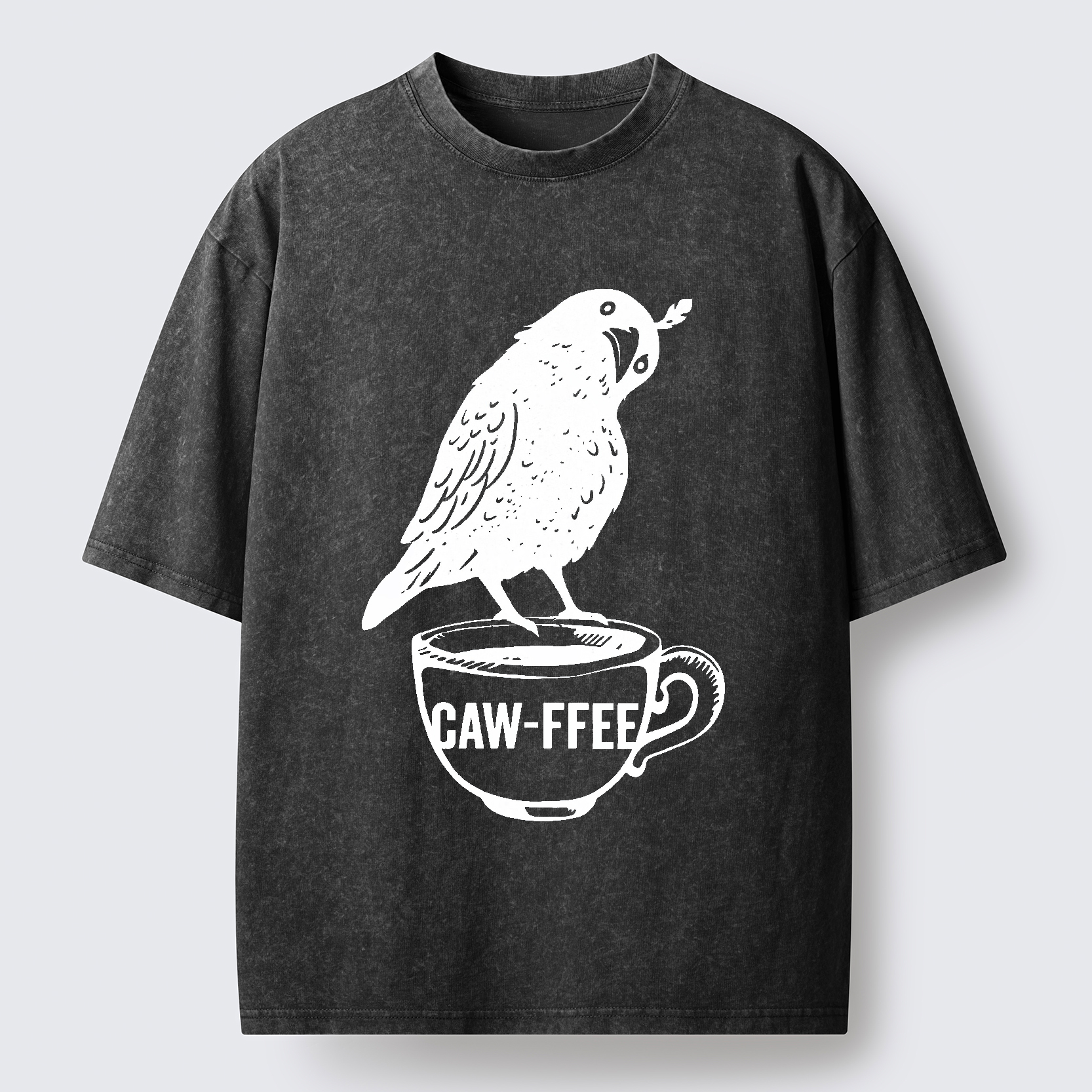 Tokyo-Tiger Caw-ffee Washed T-Shirt